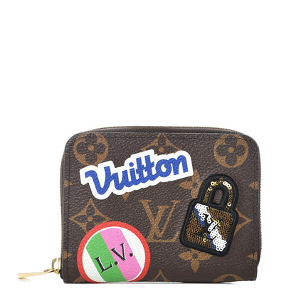 Louis Vuitton Monogram Travel Stickers Zippy Coin Purse 1 of 10