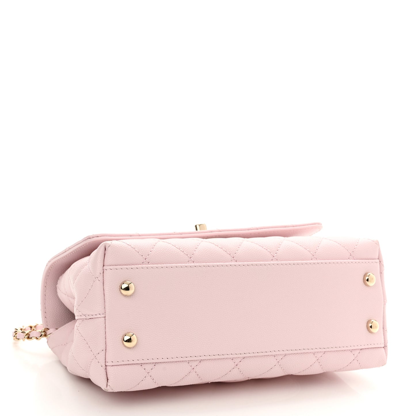 Caviar Quilted Mini Coco Handle Flap Light Pink