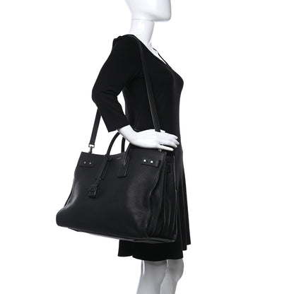Saint Laurent Grained Calfskin Large Souple Sac De Jour Black 2 of 9