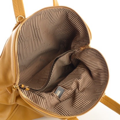 Fendi Vitello Dolce Marmol Large Chameleon Tote Yellow 7 of 10