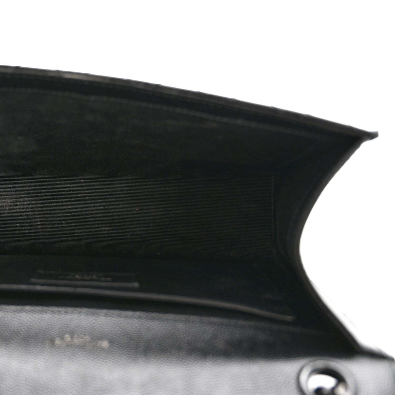 Saint Laurent Grain De Poudre Textured Mixed Matelasse Triquilt Medium Monogram Monochrome Satchel Black 5 of 13