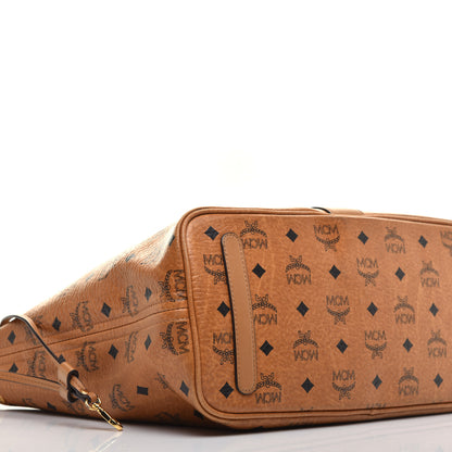 MCM Visetos Medium Liz Reversible Shopper Tote Cognac 12 of 18