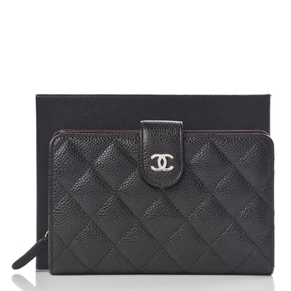 Chanel Caviar Quilted Zipped Pocket Wallet Black 10 of 10
