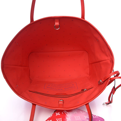 Louis Vuitton Monogram Escale Neverfull MM Rouge 6 of 9