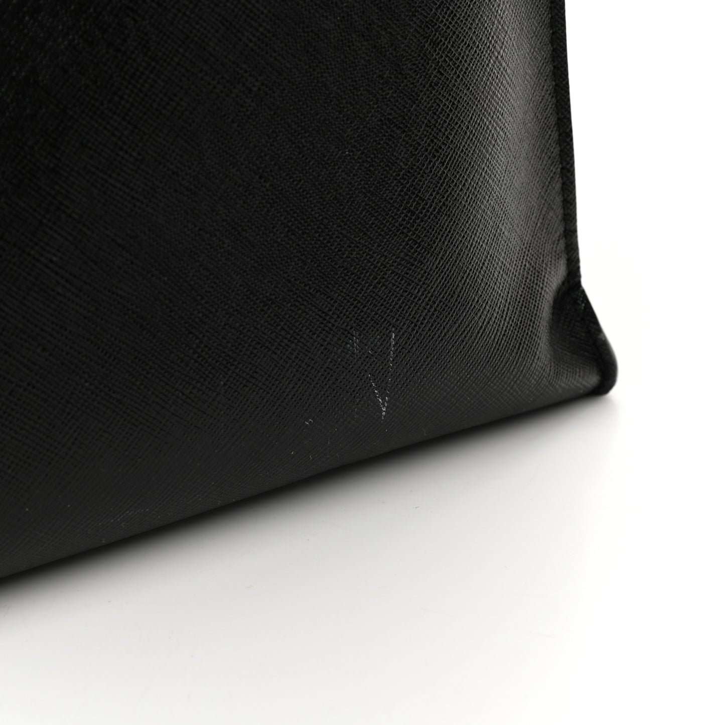 Textured Coated Canvas Medium Stargate Shopper Tote Black
