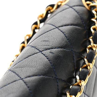 Chanel Lambskin Quilted Medium Double Flap Navy 11 of 11