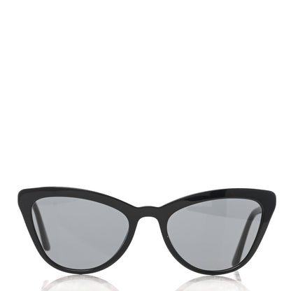 Prada Acetate Cat Eye Sunglasses SPR 01V Black 2 of 8