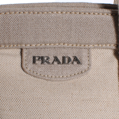 Prada Canvas Frame Bag Naturale 7 of 10