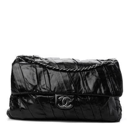 Chanel Glazed Calfskin Twisted Maxi Flap Black 1 of 10