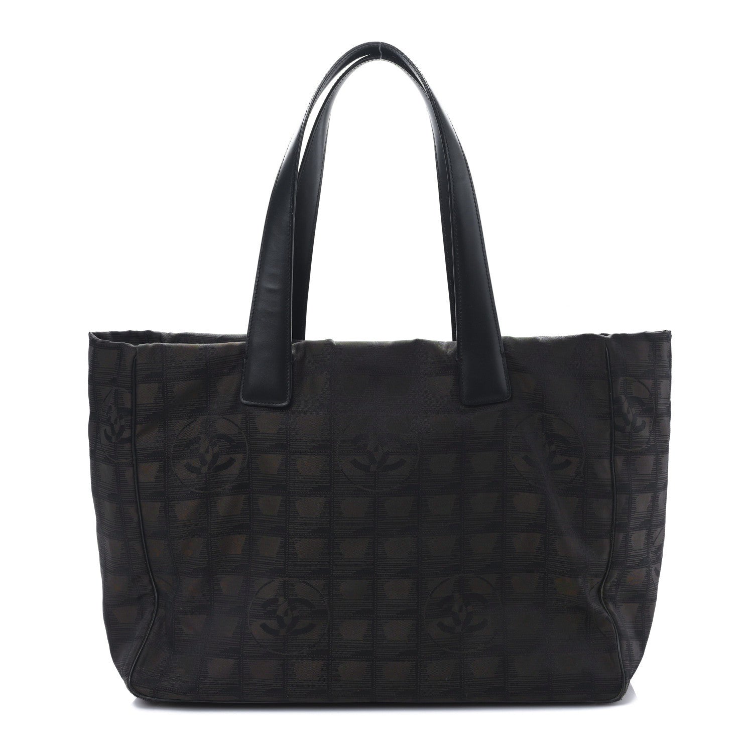 Chanel Nylon Large Travel Tote Brown 1 of 9