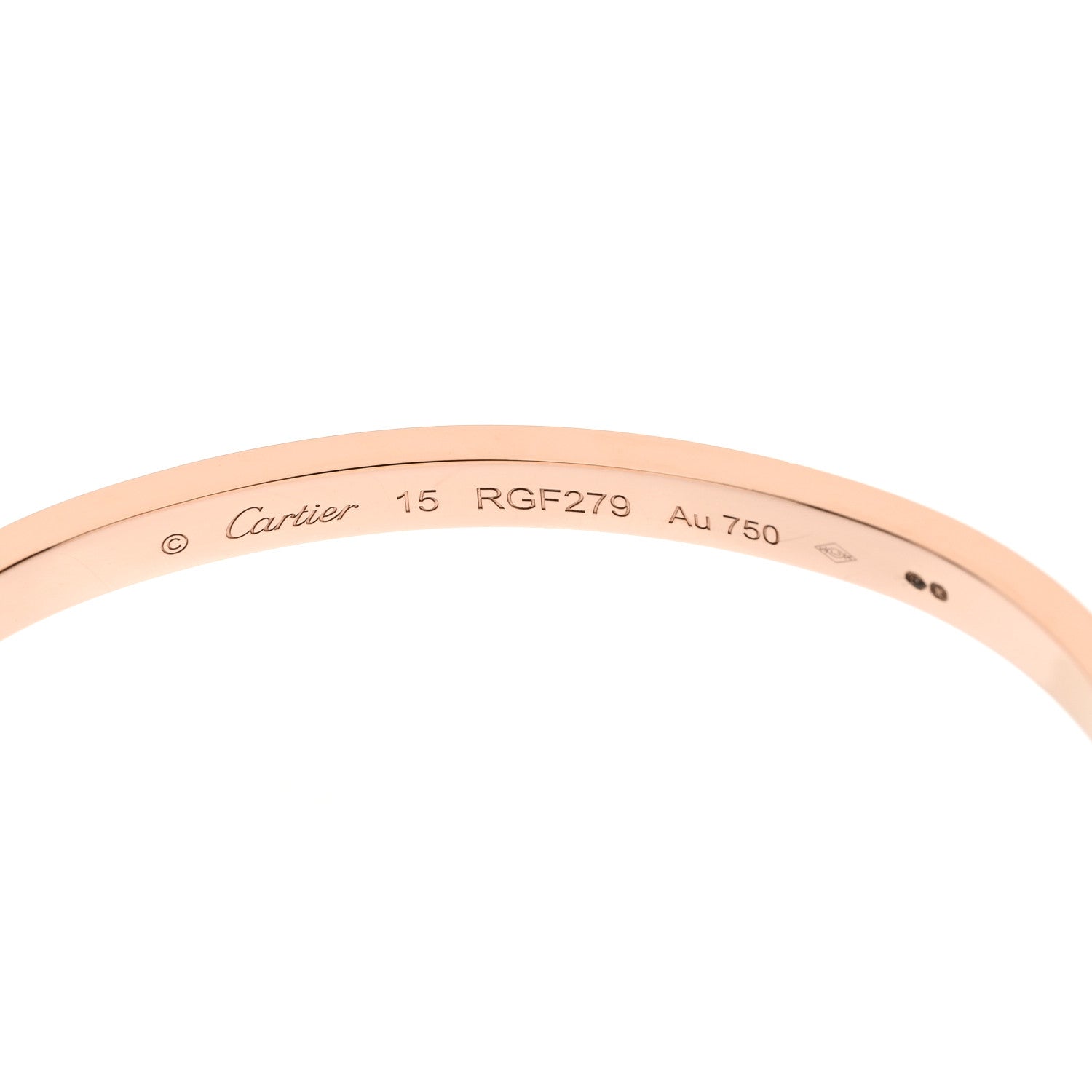 Cartier 18K Pink Gold 6 Diamond Small LOVE Bracelet 15 3 of 5