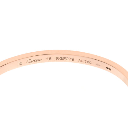 Cartier 18K Pink Gold 6 Diamond Small LOVE Bracelet 15 3 of 5
