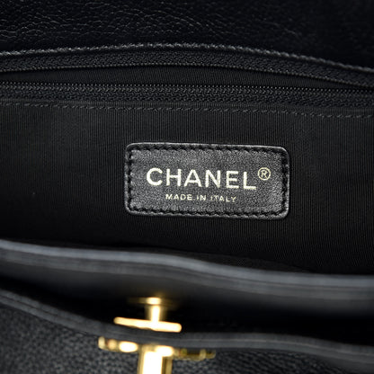 Chanel Calfskin Cerf Executive Shopper Tote Black 8 of 17