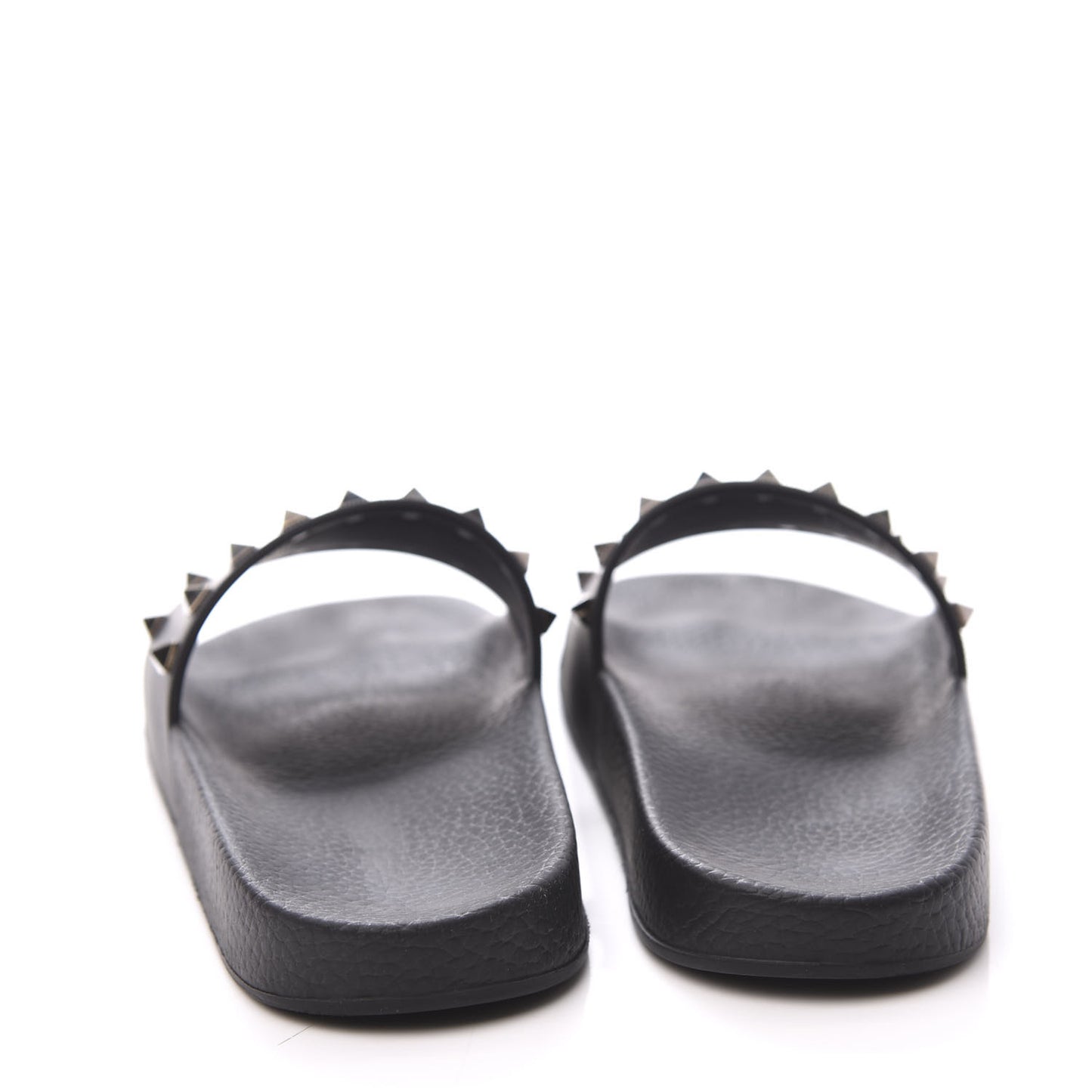 Rubber Rockstud Slide Sandals 38 Black