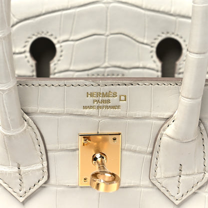 Hermes Matte Alligator Birkin 25 Beton 7 of 10