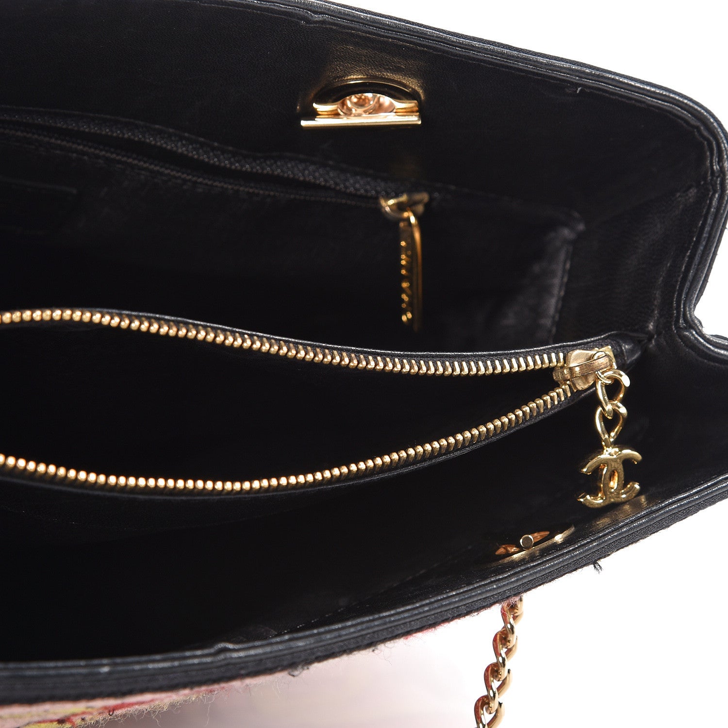 Chanel Needlepoint Precious Symbols Shoulder Bag Black 4 of 9