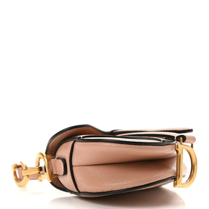Christian Dior Goatskin Micro Saddle Bag Rose Des Vent 4 of 10