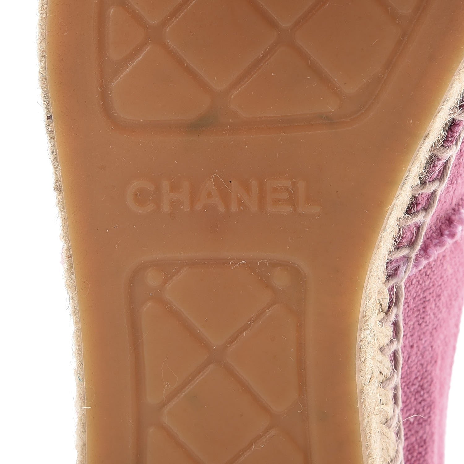 Chanel Linen CC Espadrilles 38 Pink Black 6 of 10