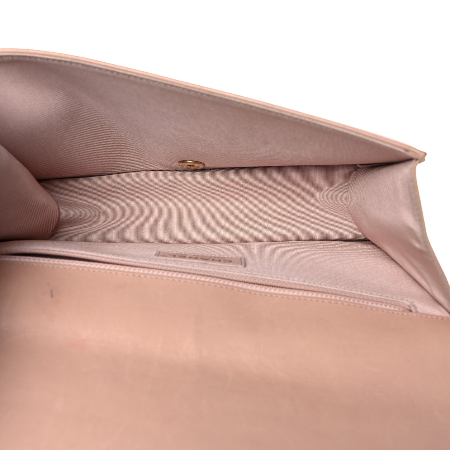 Calfskin Quilted Flap Beige