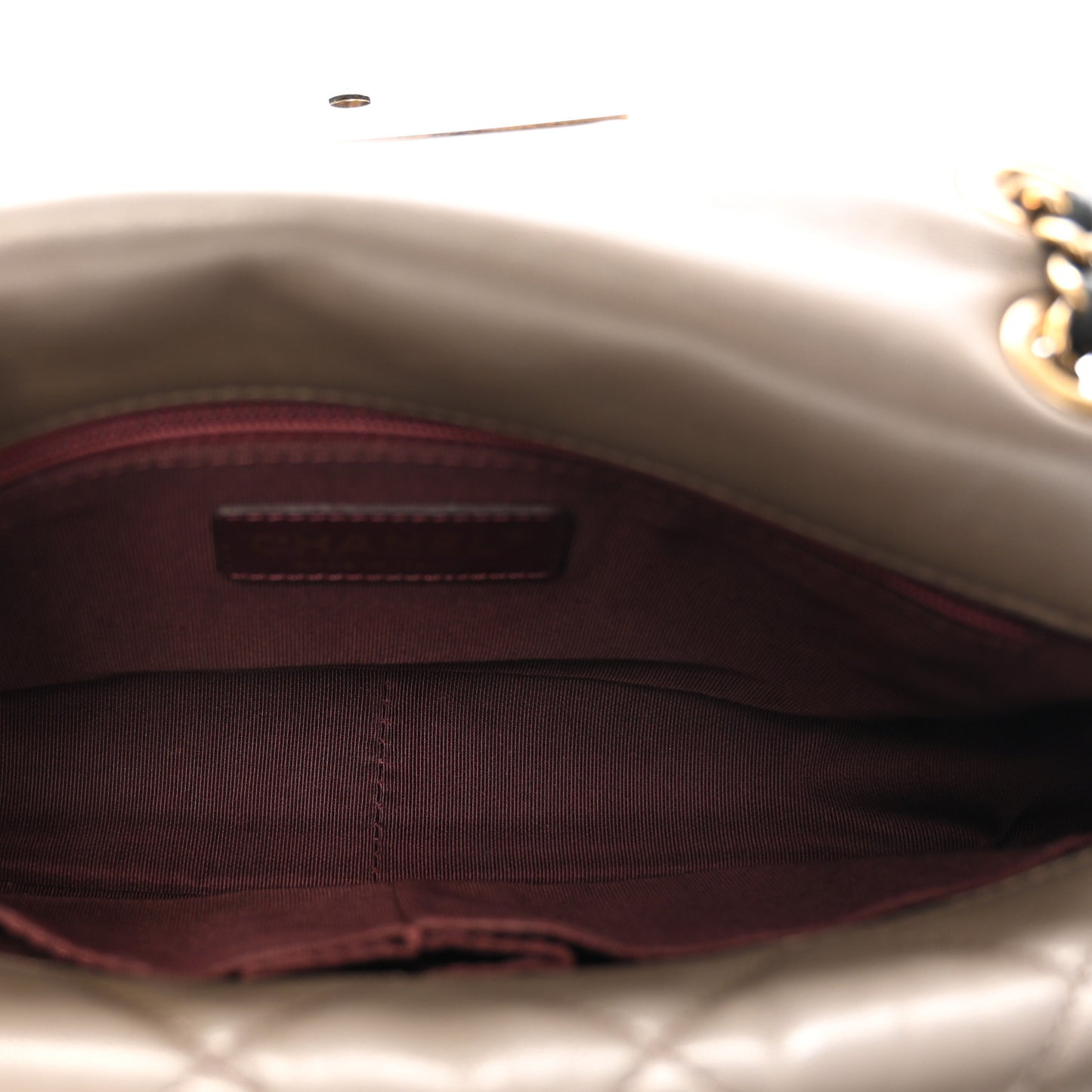 Lambskin Quilted Tri-Color Small Double Flap Black Taupe Brown