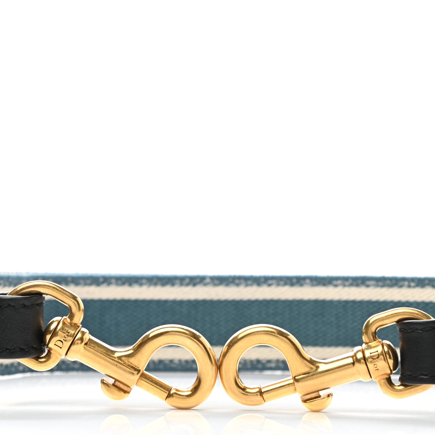 Christian Dior Canvas Embroidered Adjustable Shoulder Strap Deep Ocean 4 of 4