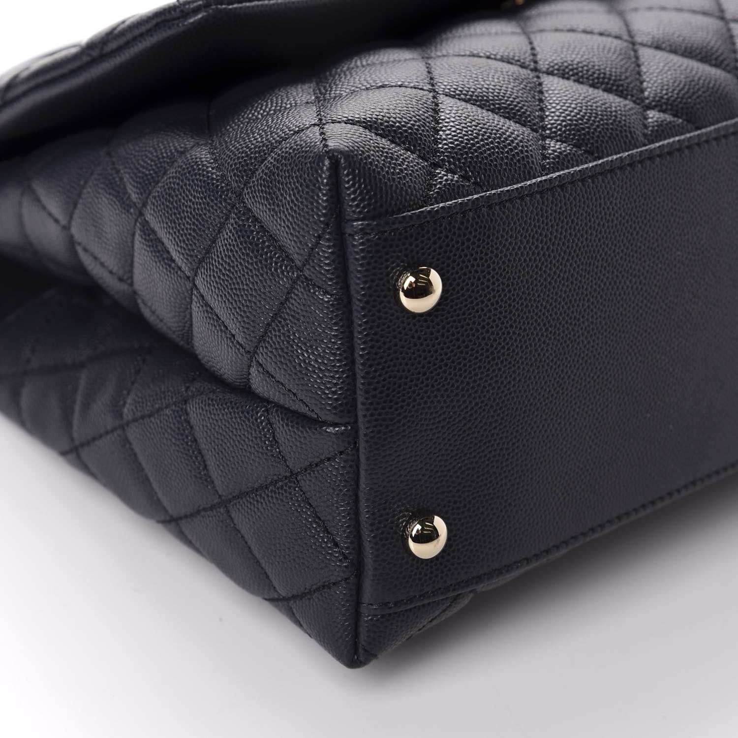 Chanel Caviar Quilted Small Coco Handle Flap Navy 6 of 11