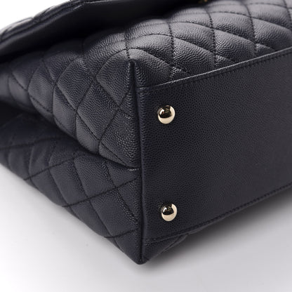 Chanel Caviar Quilted Small Coco Handle Flap Navy 6 of 11