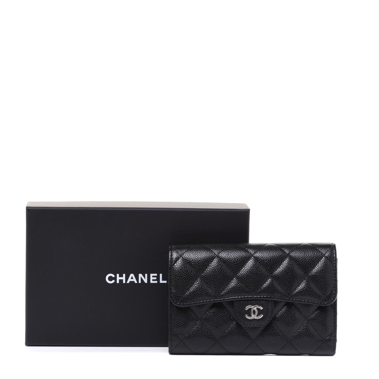 Chanel Caviar Quilted Medium Flap Wallet Black 9 of 9