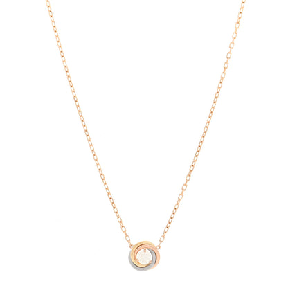 Cartier 18K Pink White Yellow Gold Diamond Trinity De Cartier Pendant Necklace 1 of 7