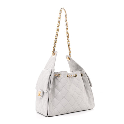 Chanel Caviar Quilted Small Chanel 25 Handbag Light Grey 4 of 12