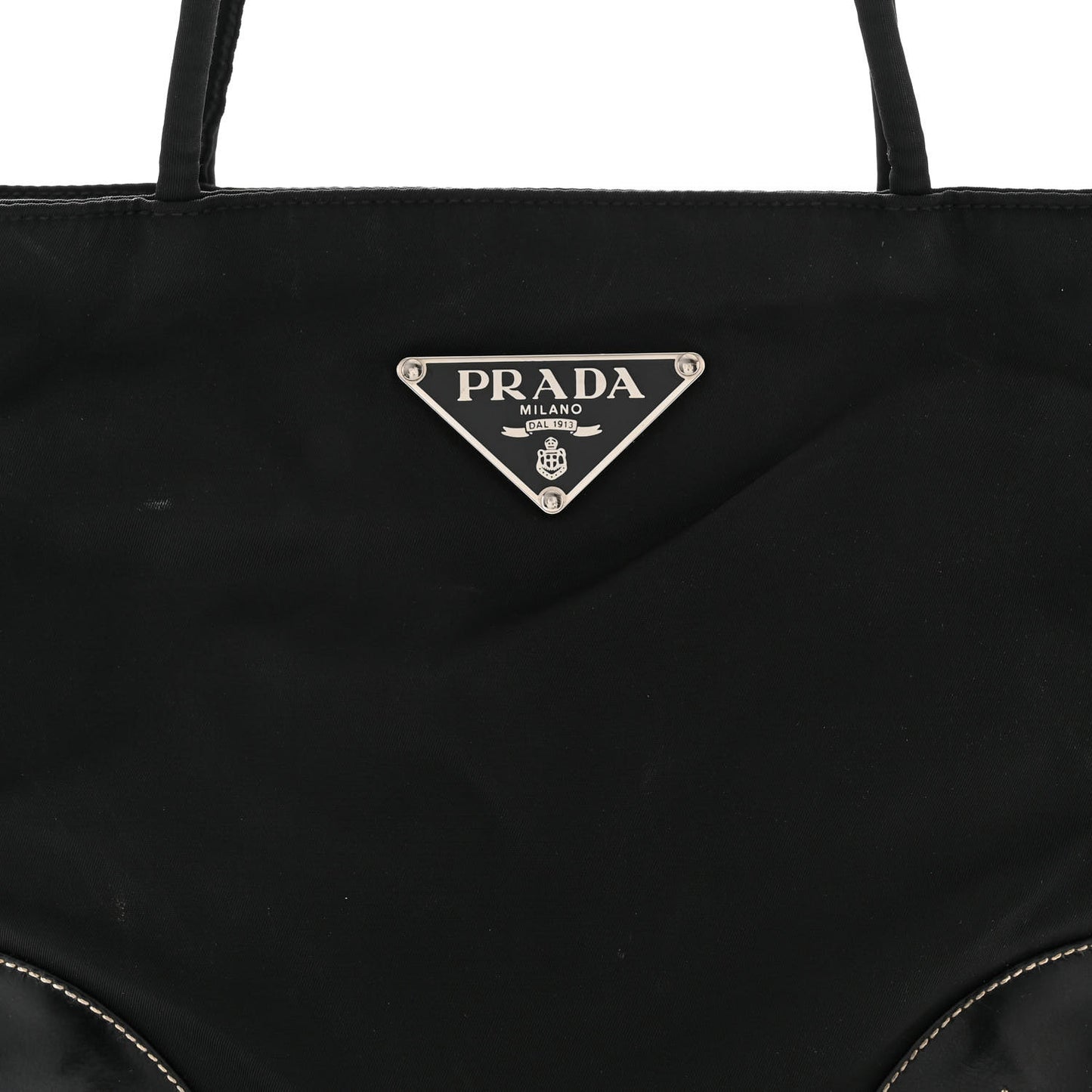 Tessuto Nylon Caflskin Shopping Tote Black