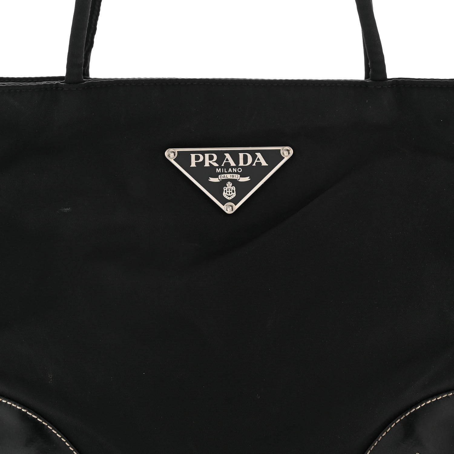 Prada Tessuto Nylon Caflskin Shopping Tote Black 8 of 12