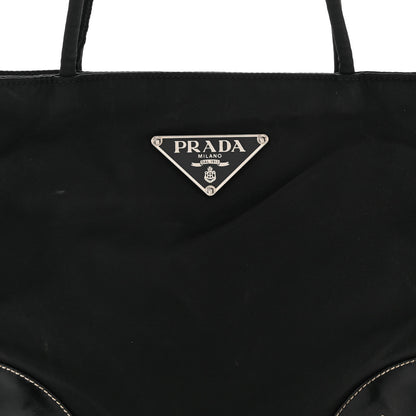 Prada Tessuto Nylon Caflskin Shopping Tote Black 8 of 12