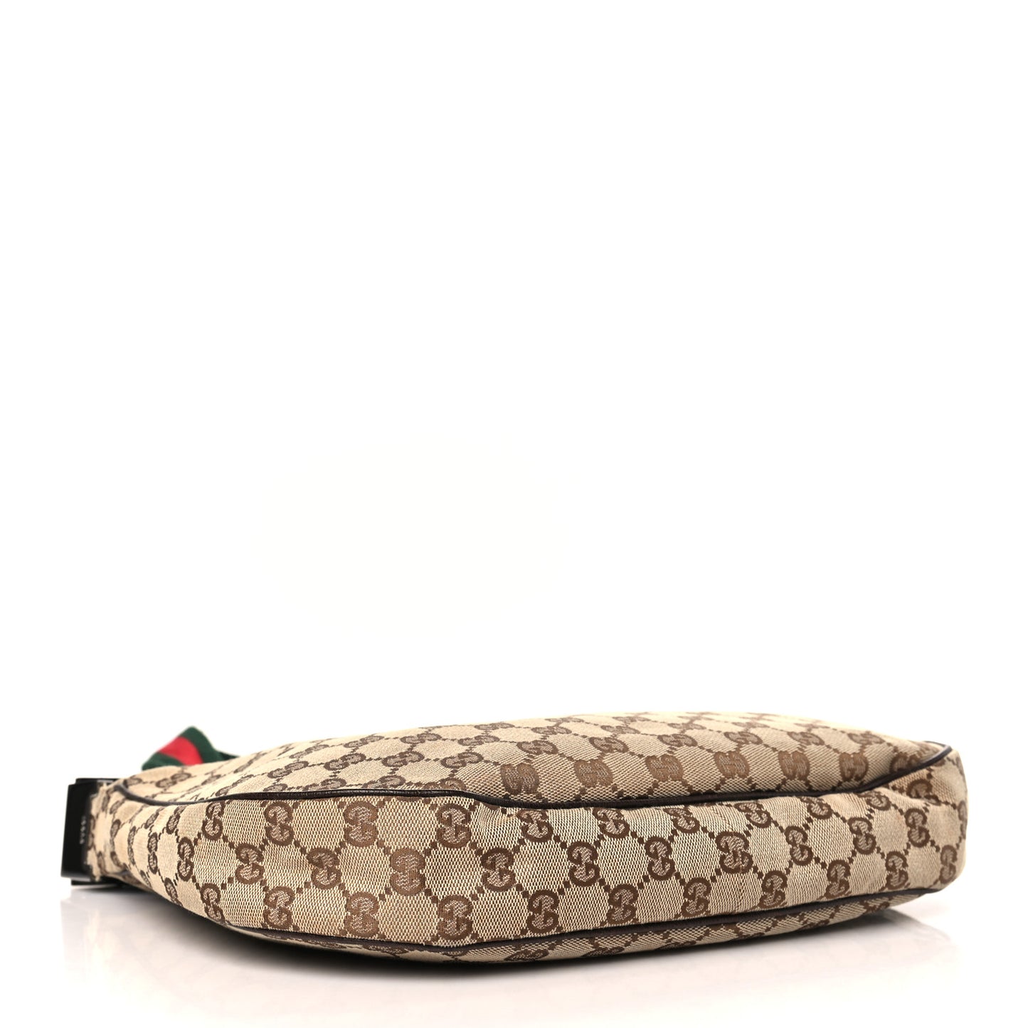 Monogram Web Medium Half Moon Hobo Dark Brown