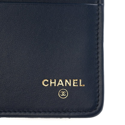Chanel Shiny Caviar Quilted Vertical Long Zip French Wallet Wallet Navy 6 of 8