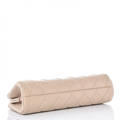 Chanel Aged Calfskin Quilted Medium Just Mademoiselle Bowling Bag Beige 4 of 8
