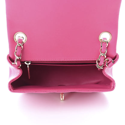 Chanel Lambskin Quilted Mini Square Flap Fuchsia 5 of 14