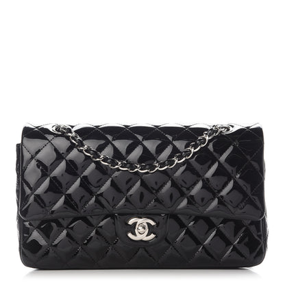 Chanel Patent Quilted Medium Double Flap Black 1 of 12