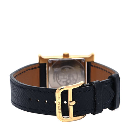 Hermes Stainless Steel Epsom 21mm Heure H Hour Quartz Watch Noir 4 of 5