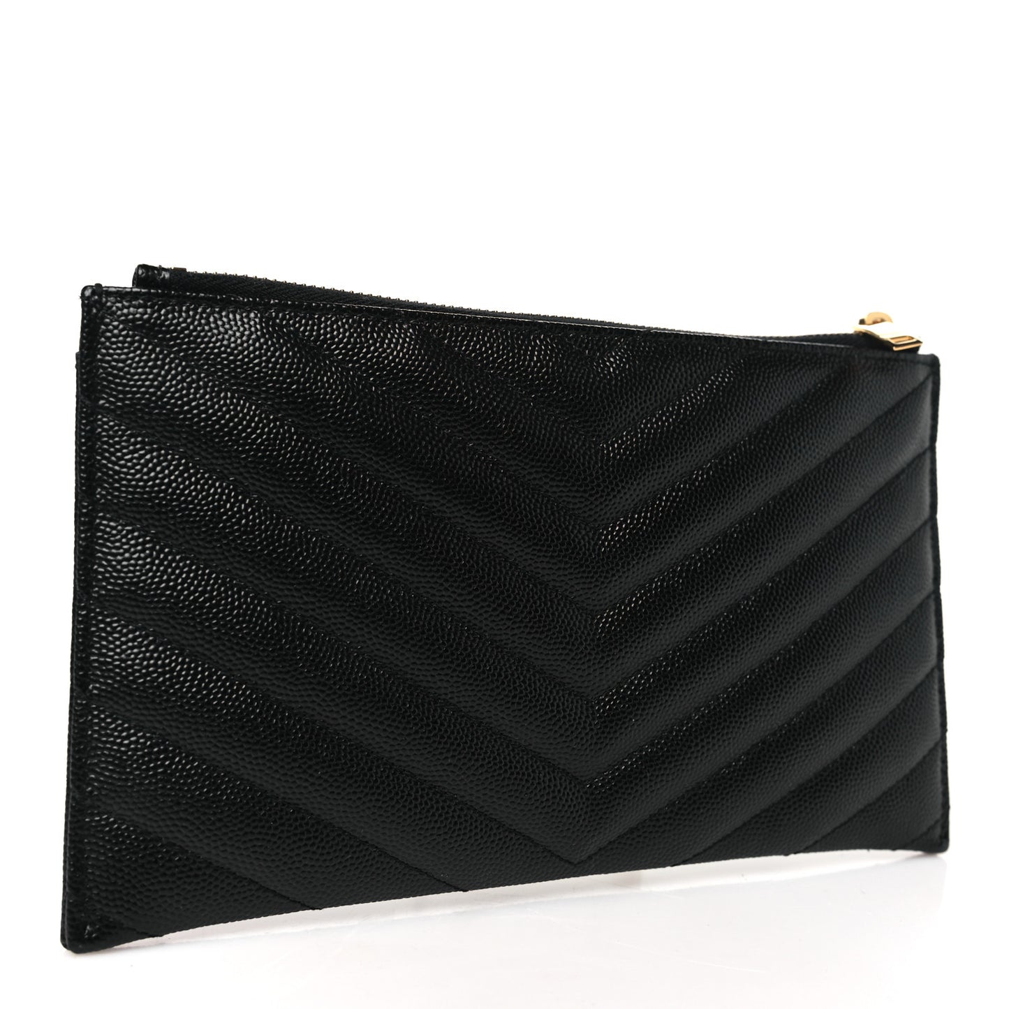 Grain De Poudre Chevron Monogram Bill Pouch Black
