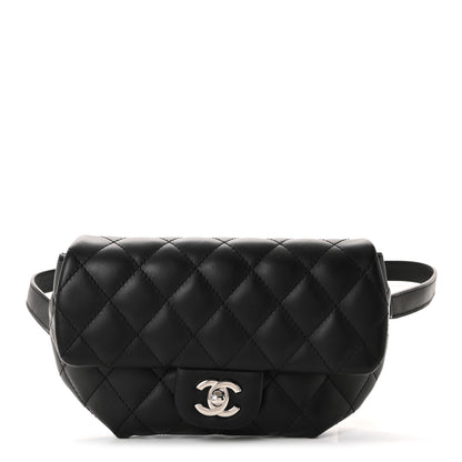 Chanel Calfskin Quilted CC Uniform Flap Belt Bag Black 1 of 10