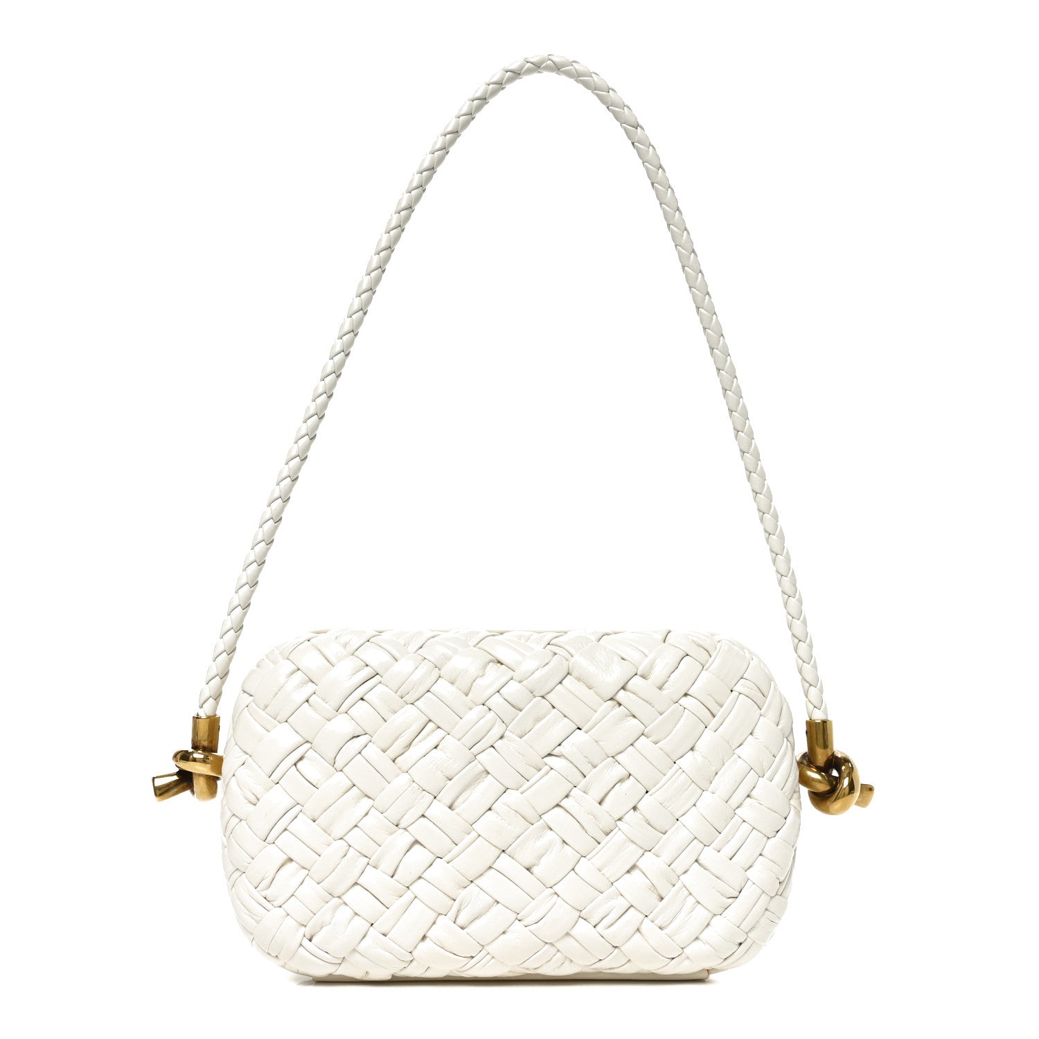 Bottega Veneta Foulard Intrecciato Knot On Strap White 1 of 9