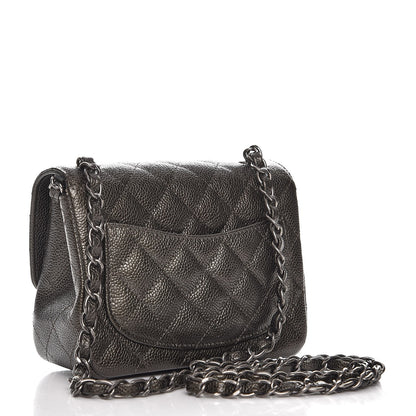 Chanel Caviar Quilted Mini Square Flap Dark Charcoal 3 of 7