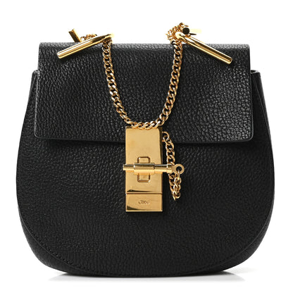 Chloe Grained Lambskin Mini Drew Shoulder Bag Black 1 of 10