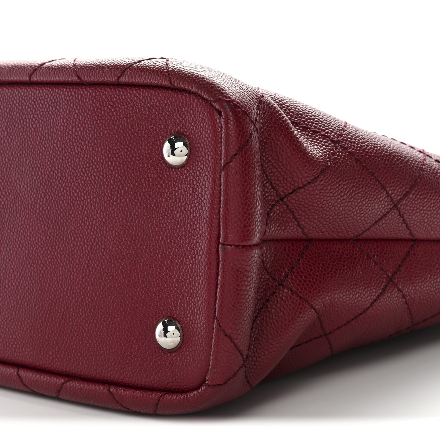 Grained Calfskin Shopping Fever Tote Red