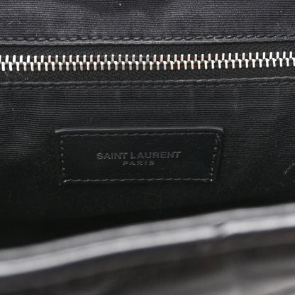 Saint Laurent Calfskin Y Quilted Monogram Small Loulou Backpack Black 6 of 10