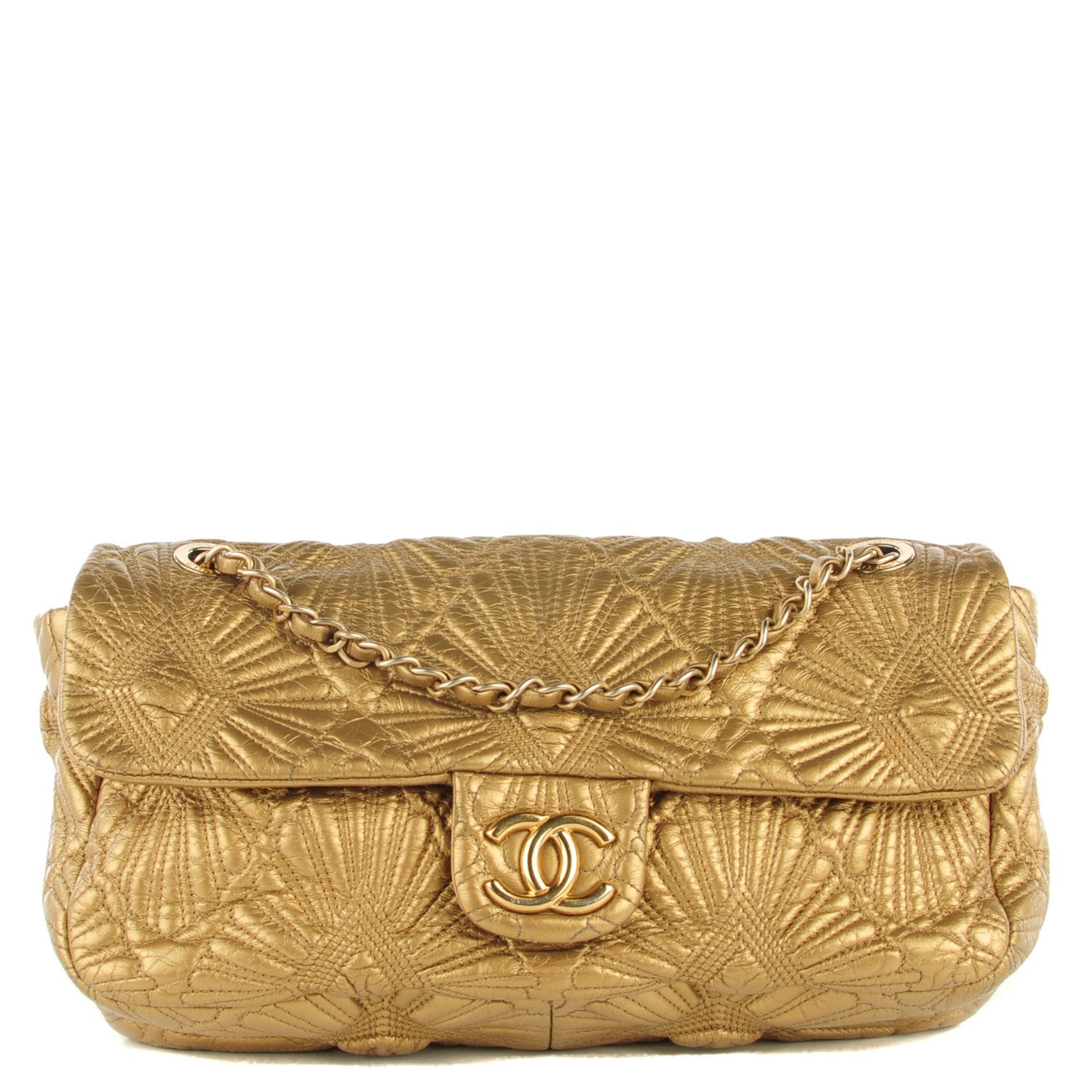 Chanel Calfskin Embroidered Ca D’Oro Flap Gold 1 of 7