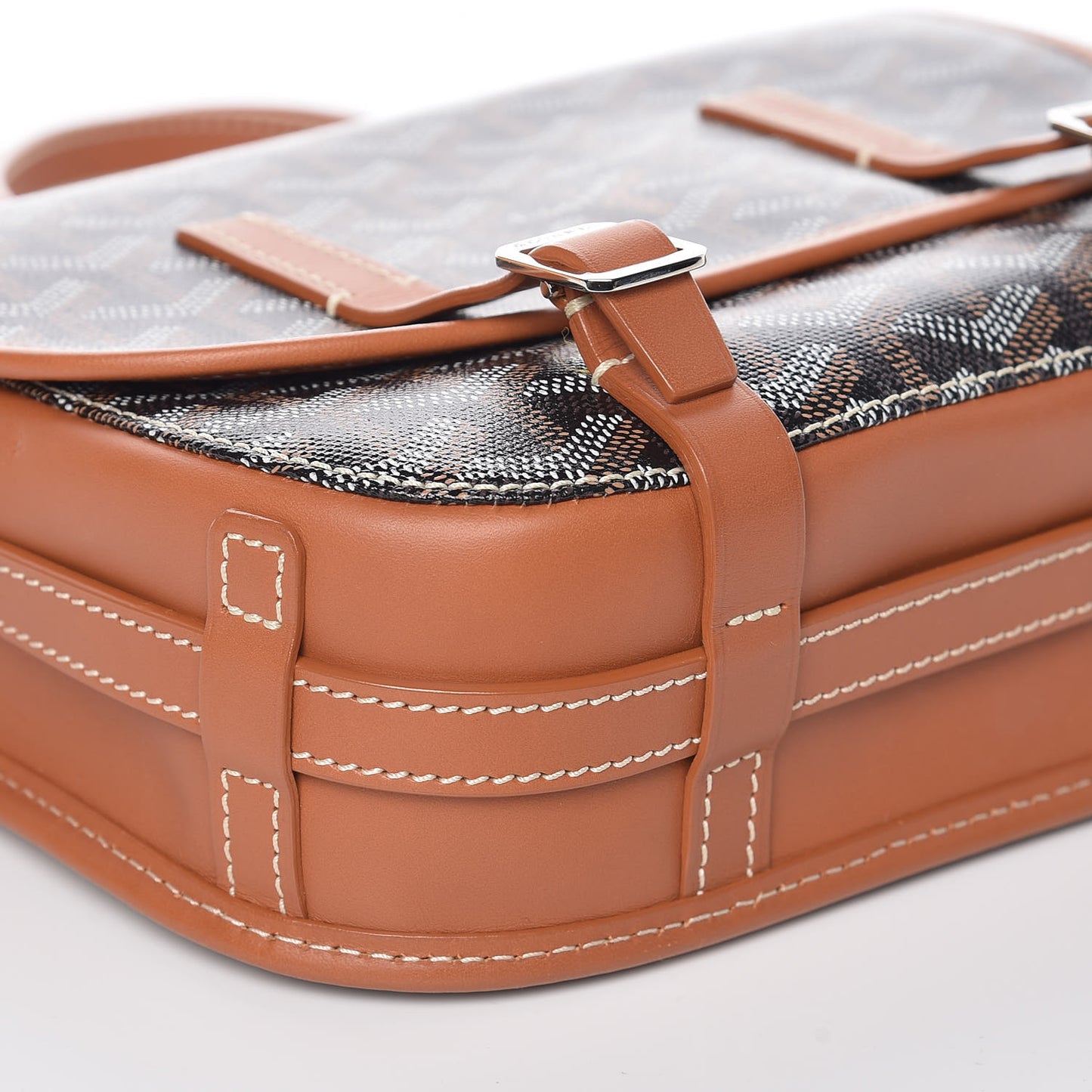 Goyardine Belvedere PM Messenger Bag Black Gold