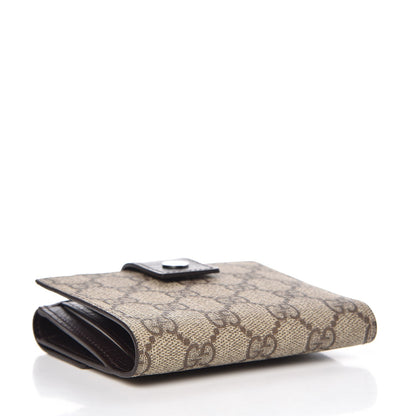 Gucci GG Plus Monogram Ladies GG French Flap Wallet Beige Ebony Cocoa 4 of 7