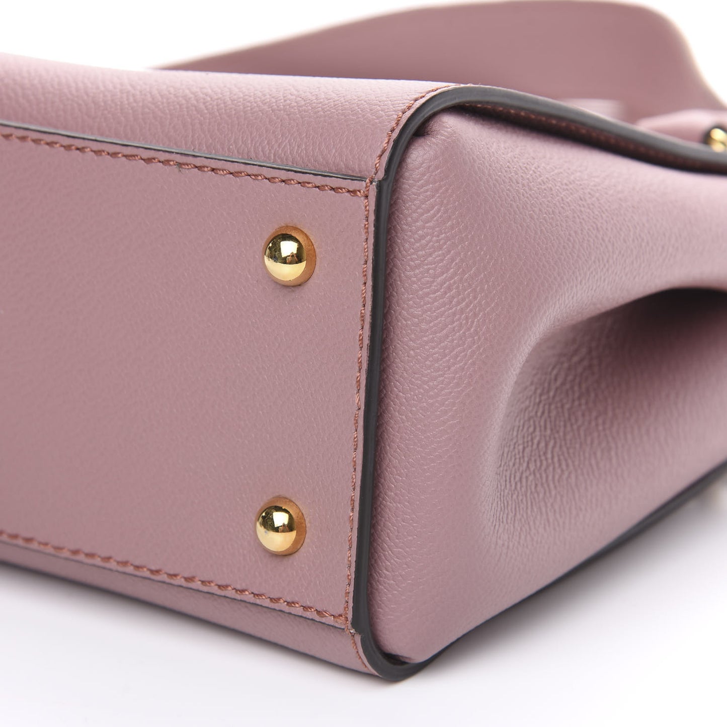 Soft Grain Calfskin Small Buckle Tote Dusty Pink